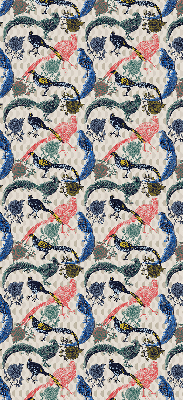 Modern roller blind Colorful peacocks