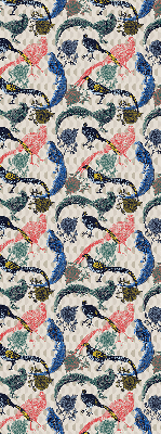 Modern roller blind Colorful peacocks