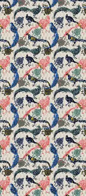 Modern roller blind colorful peacocks pattern