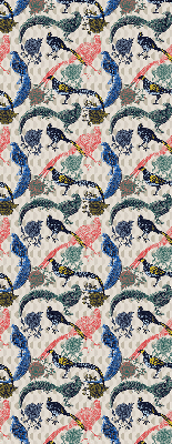Modern roller blind Colorful peacocks
