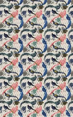 Modern roller blind colorful peacocks pattern