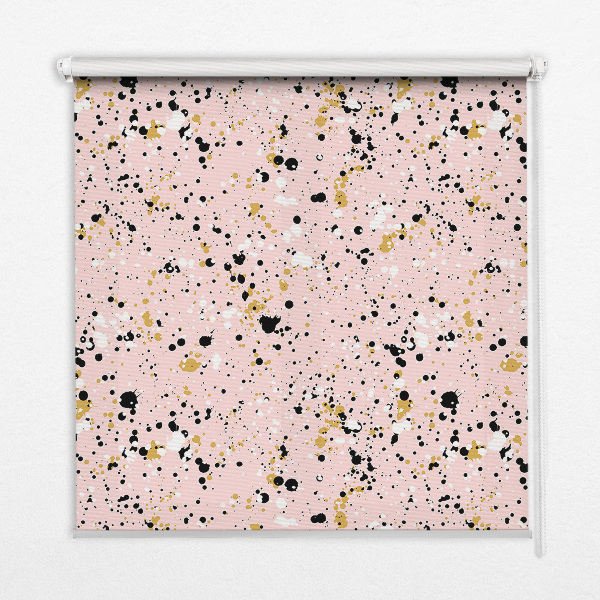 Roller blind for large window Paint stains on a pink background