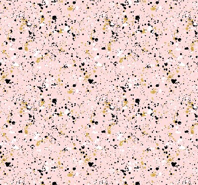 Roller blind for large window with pink background and paint stain design
