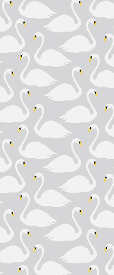 Fabric roller blind Swans