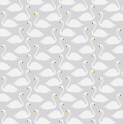 Fabric roller blind Swans