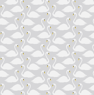 Fabric roller blind Swans
