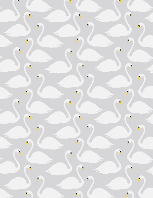 Fabric roller blind Swans