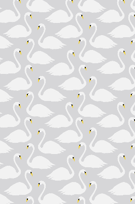 Fabric roller blind Swans
