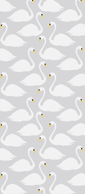 Fabric roller blind Swans