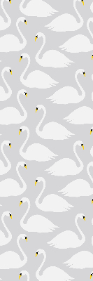 Fabric roller blind Swans