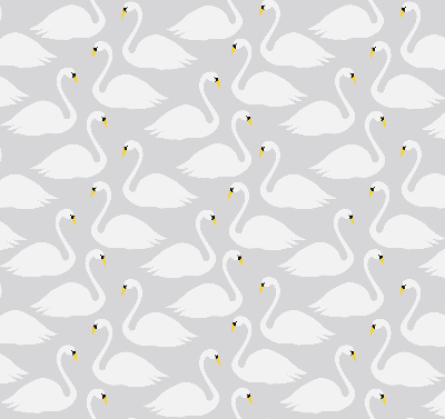 Fabric roller blind Swans