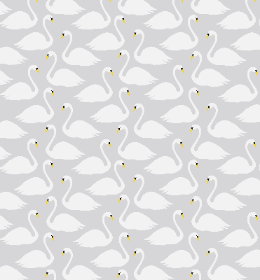 Fabric roller blind Swans