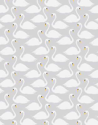Fabric roller blind Swans