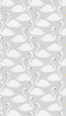 Fabric roller blind with Swans pattern