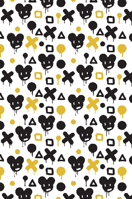Modern roller blind Black and yellow patterns