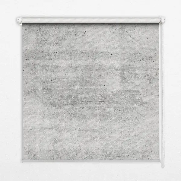 Roller blind for large window in gray texture