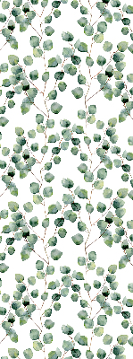 Fabric roller blind with a leaves from the branches pattern