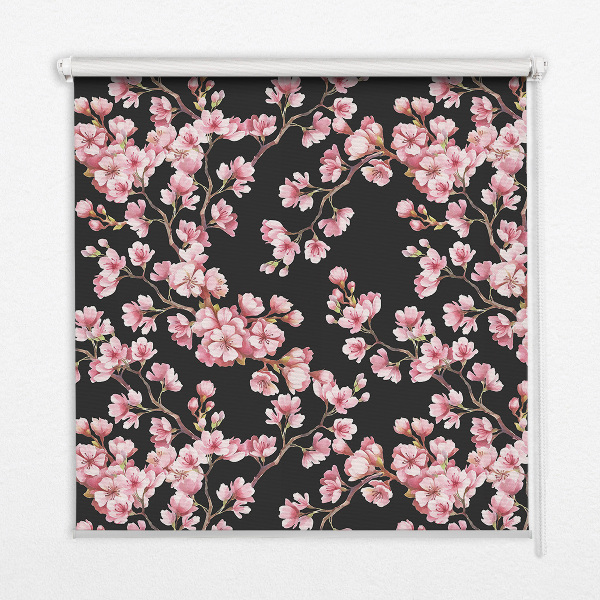 Roller blind for large window Flowers from the tree