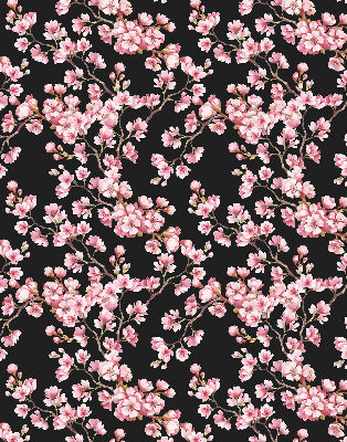 Roller blind for large window Flowers from the tree