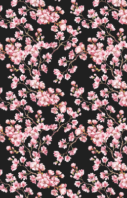 Roller blind for large window with floral tree print