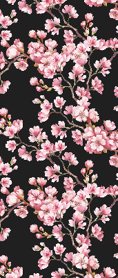 Roller blind for large window Flowers from the tree