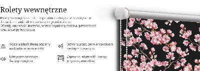 Roller blind for large window Flowers from the tree