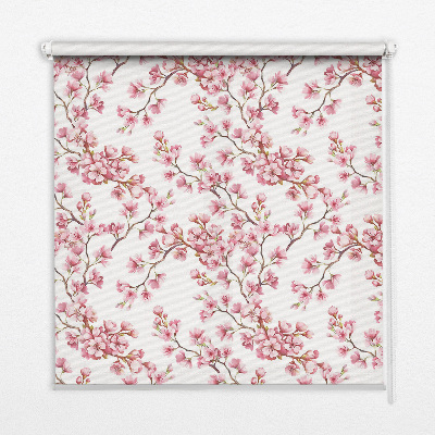 Fabric roller blind in pink lily