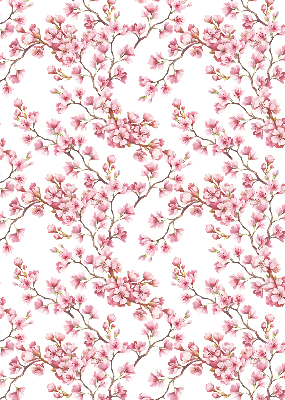 Fabric roller blind Pink lily