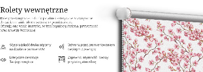 Fabric roller blind Pink lily