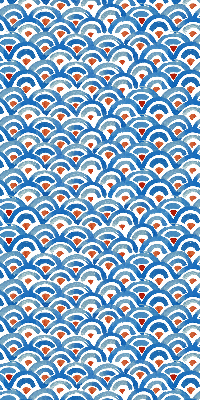 Modern roller blind colorful scales pattern