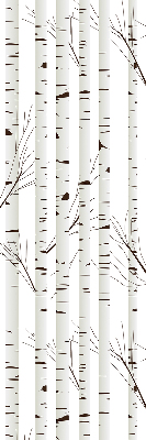 Roller blind for large window Birches