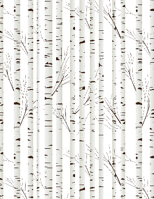 Roller blind for large window Birches