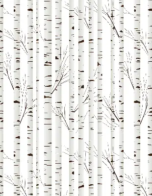 Roller blind for large windows in Birches design