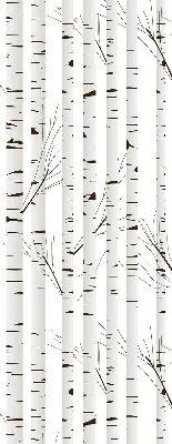 Roller blind for large windows in Birches design