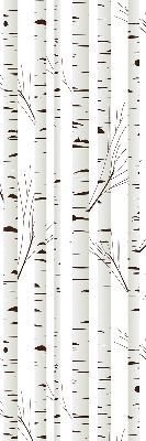 Roller blind for large windows in Birches design