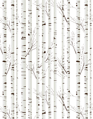 Roller blind for large window Birches