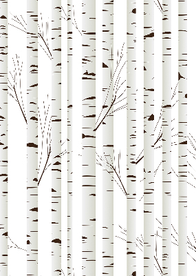 Roller blind for large window Birches
