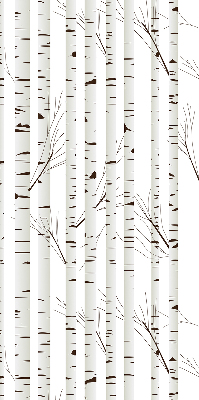 Roller blind for large window Birches