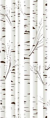 Roller blind for large windows in Birches design