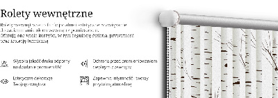Roller blind for large window Birches