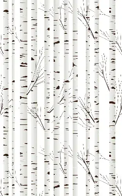 Roller blind for large windows in Birches design