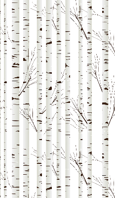 Roller blind for large window Birches