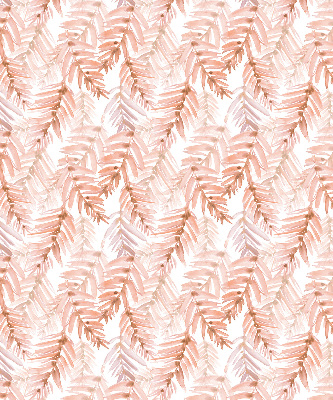 Fabric roller blind pink leaves pattern