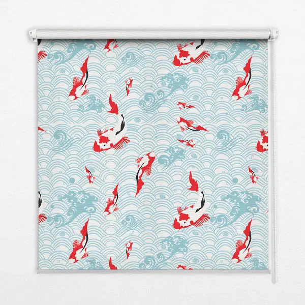 Modern roller blind fish in the water print