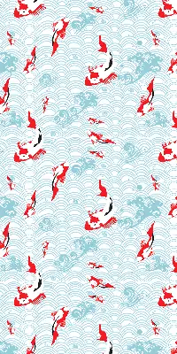 Modern roller blind fish in the water print