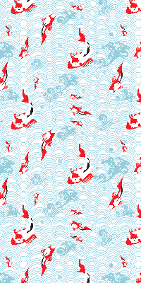 Modern roller blind Fish in the water