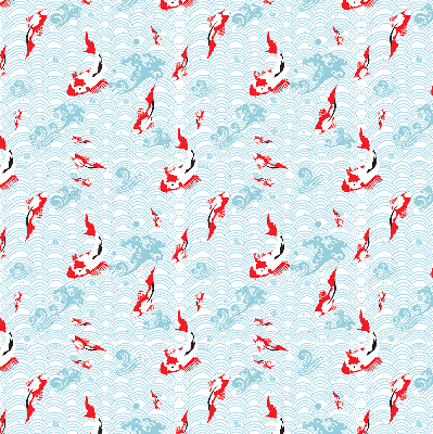 Modern roller blind Fish in the water
