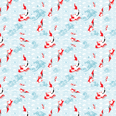 Modern roller blind Fish in the water
