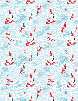 Modern roller blind Fish in the water