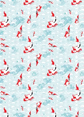 Modern roller blind fish in the water print